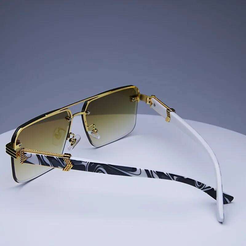 2025 Rimless Sunglasses Personality Square Frameless Ocean Lens Eyeglasses Gradient Gafas De Sol Women Men UV400 Shade Eyewear Y260207