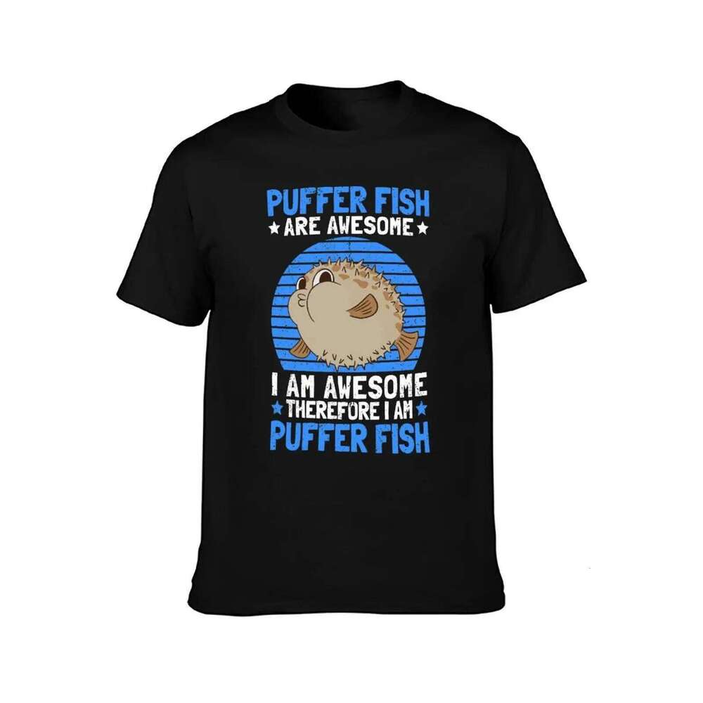 Puffer fantastic aquarium fish aquarist T-Shirt heavy cotton casual man t shirt summer T-shirt C260207
