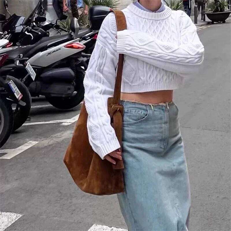 Korean Canvas Women Shoulder Zipper Female Tote Shopper Bag High Quality Large Fashion Corduroy Girls Casual Woman Handbags C260207