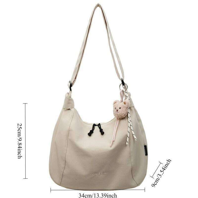 Korean Style Texture Simple Crossbody Women Fashion Embroidered Letter Shoulder Casual Folded Versatile Commuting Bag C260207