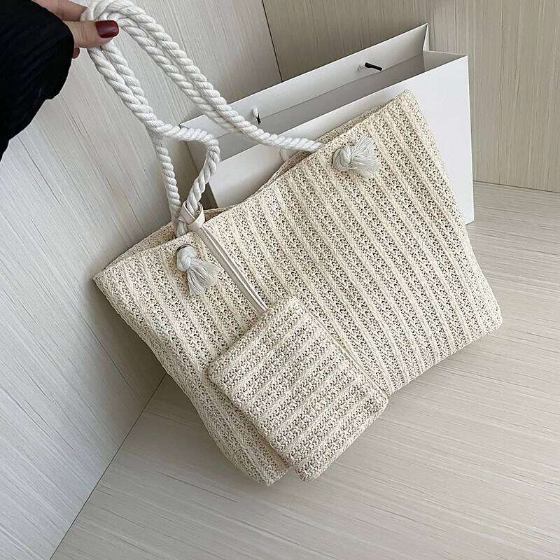 Fashion Large Capacity Straw Tote Designer Women Handbags Handamde Woven Summer Beach Bag Casual Bali Big Purse C260207