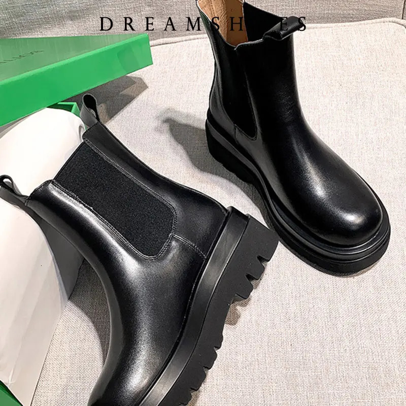 Winter Platform Cowboy Boot Shoes Fashion Slip On Mid Calf Bota Ladies Retro Mordern Bootties 260208