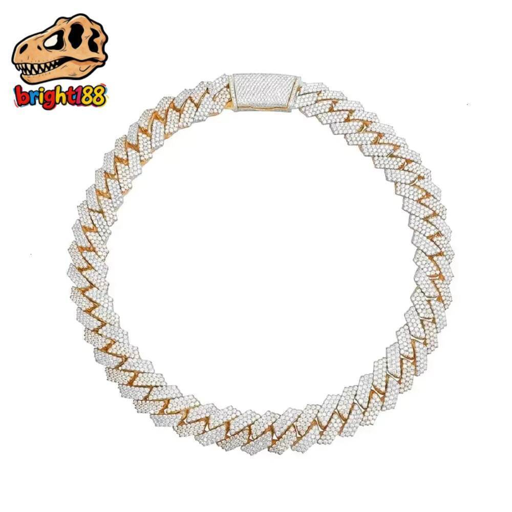 15mm Hip Hop Jewelry Cuban Link Chain VVS Clarity Lab Grown Diamonds Iced Out Available at Best Prices From Indian Supplier