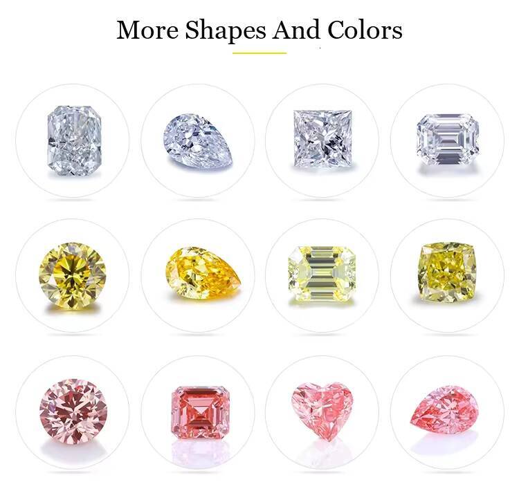 Luster Wholesale CVD HPHT Lab-Grown Diamond 07-42-65-8-9mm Brilliant Round Cut DEF VVS VS IGI Certificate Loose Gemstones