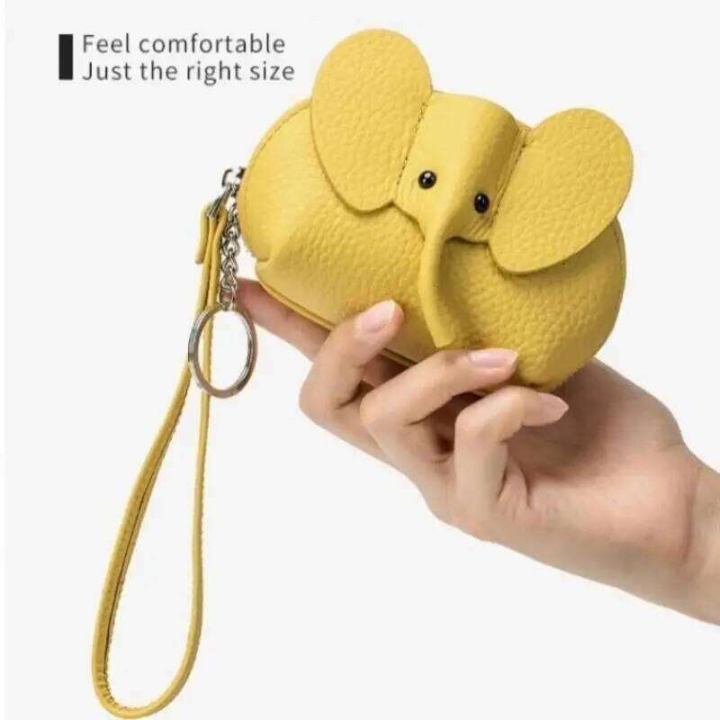 New Cute Small Wallet Cosplay Anime Pu Purse Elephant Japanese Backpack Pendant Creative Lipstick Zipper Card Bag Y260206