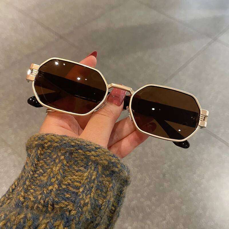 Vintage Square Sunglasses Women Men Rectangle Sun Glasses Metal Frame Eyewear Oculos De Sol for Male Female Eyeglasses Y260207