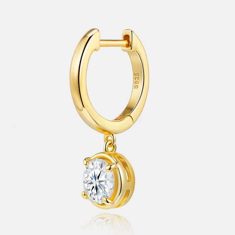 Sterling Silver 925 Vvs1 For Women Fashion Moissanite GRA Certificate Fine Jewelry Stud Earrings