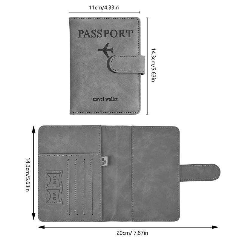 Antimagnetic&Anti-theft Holder Covers Case Travel Credit Card Wallet Leather Book For Women/Men Passport Cover Y260206
