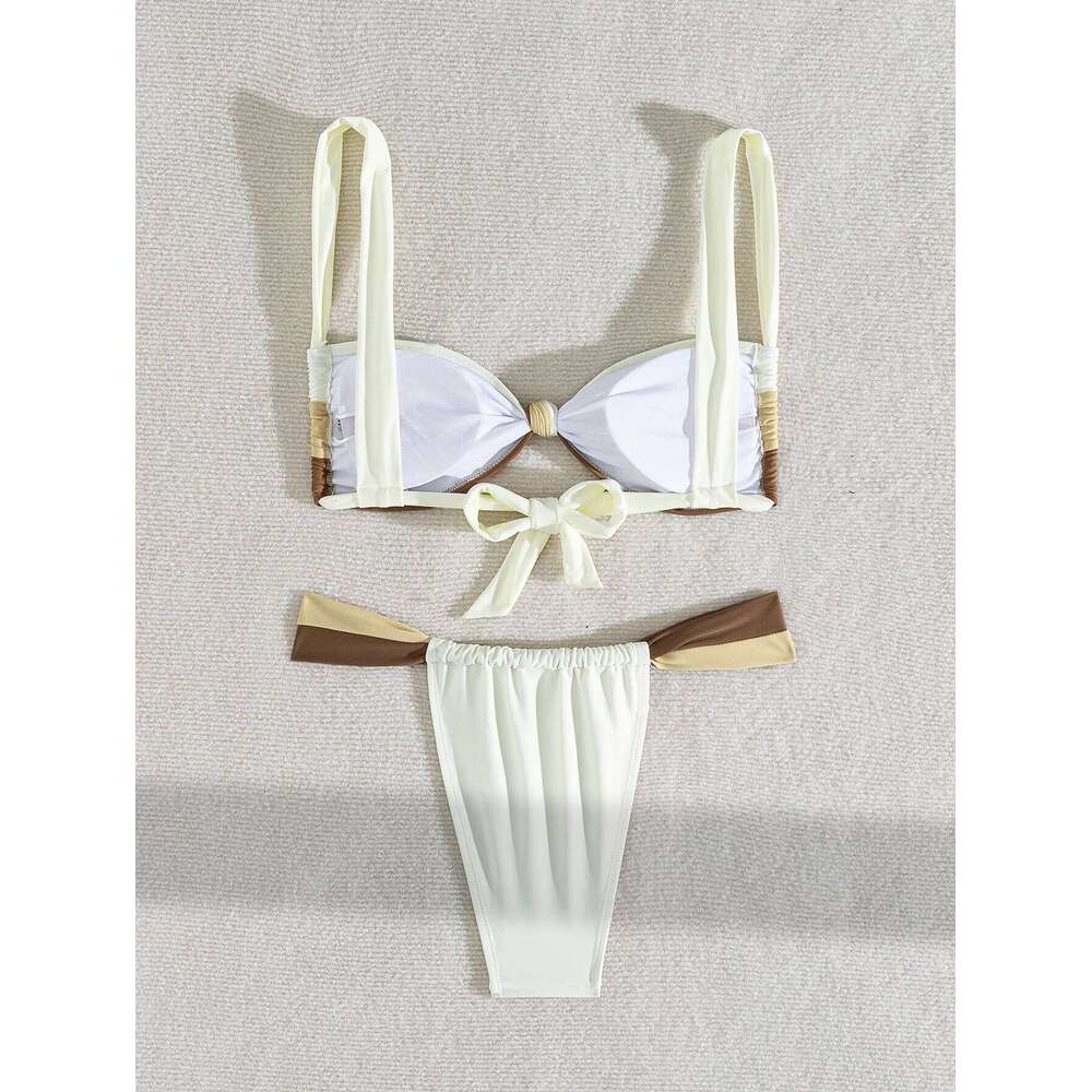 Sexy Patchwork Bikini Set Brazilian Swimsuit Summer 2025 New Women's Swimwear Bathing Suit Biquini C260207
