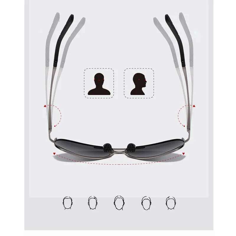 Aviation Metail Frame Polarized Sunglasses Men Color Changing Sun Glasses Pilot Male Day Night Vision Driving Y260207