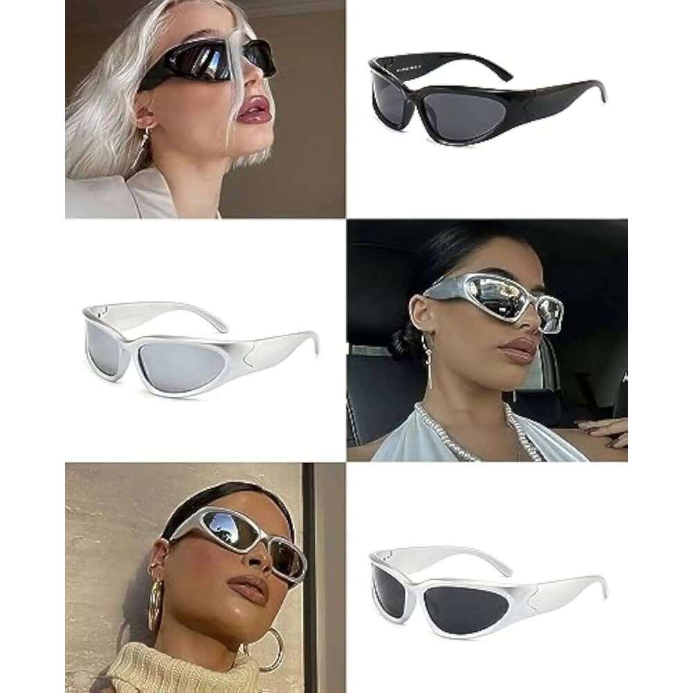 Y2K Punk Polarized Sunglasses Wrap Around Men's Women's sunglasses Fashion Sport Shades Sun Glasses Y260207