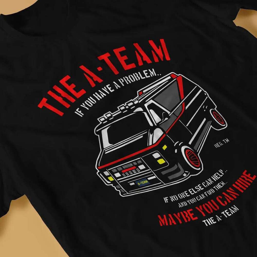 Mashup TV 80s Hanniba Men T The A-Team Crazy Tee Shirt Short Sleeve Round Collar T-Shirts Pure Cotton Printing Clothing C260207