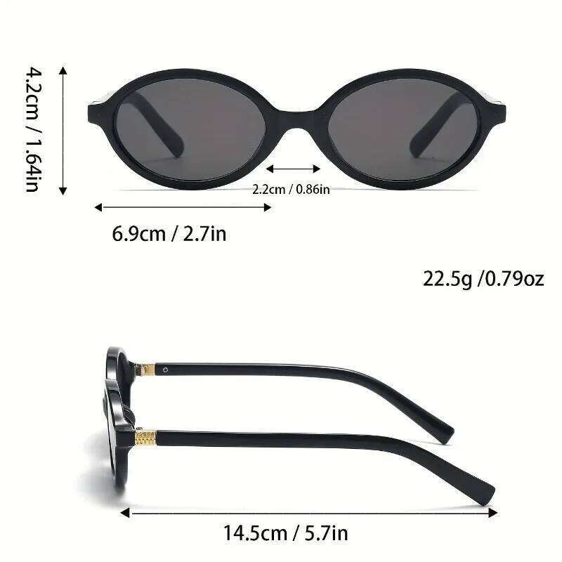 Pair of Oval Retro PC Glasses Men and Women with A Small Face Design/versatile for Multiple Indoor Scenes Eyewear Y260207