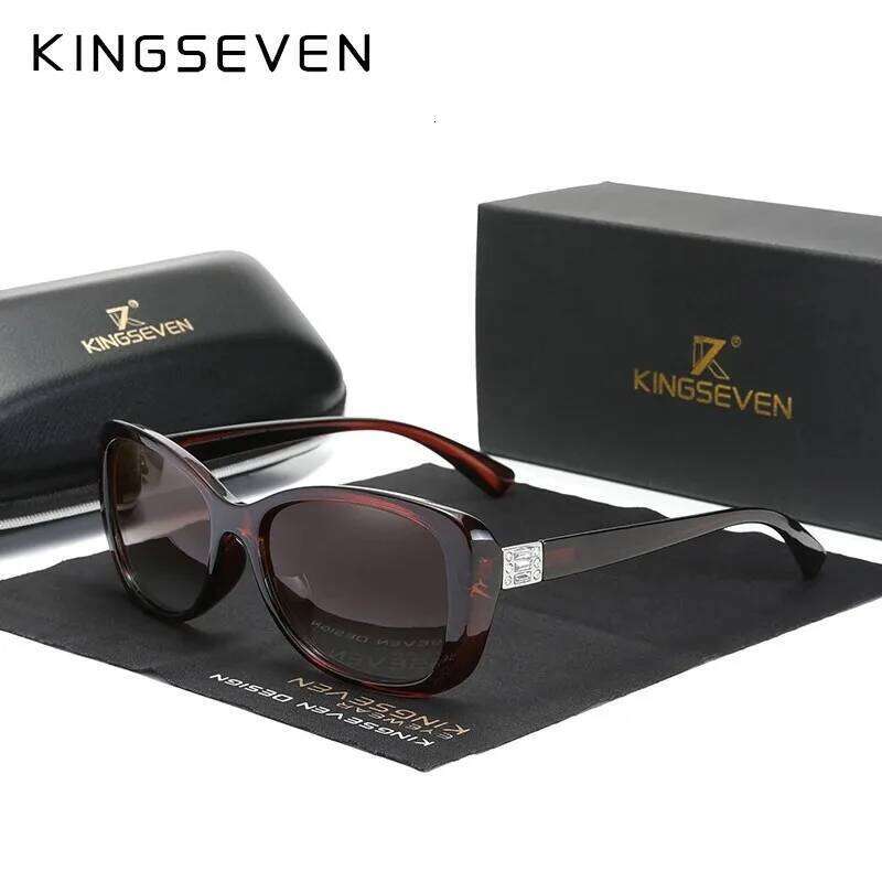 KINGSEVEN Young Style Women's Sunglasses Polarized Anti-UV400 Lens Luxury Casual Ladies Elegant Driving Butterfly Oval Eyewear Y260207