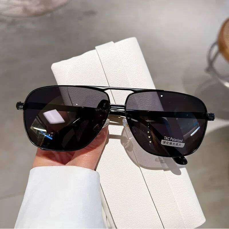 Oversized Vintage Sunglasses Men Women Fashion Polarized Photochromic Shades Eyewear Double Bridge Driving Sun Glasses Y260207