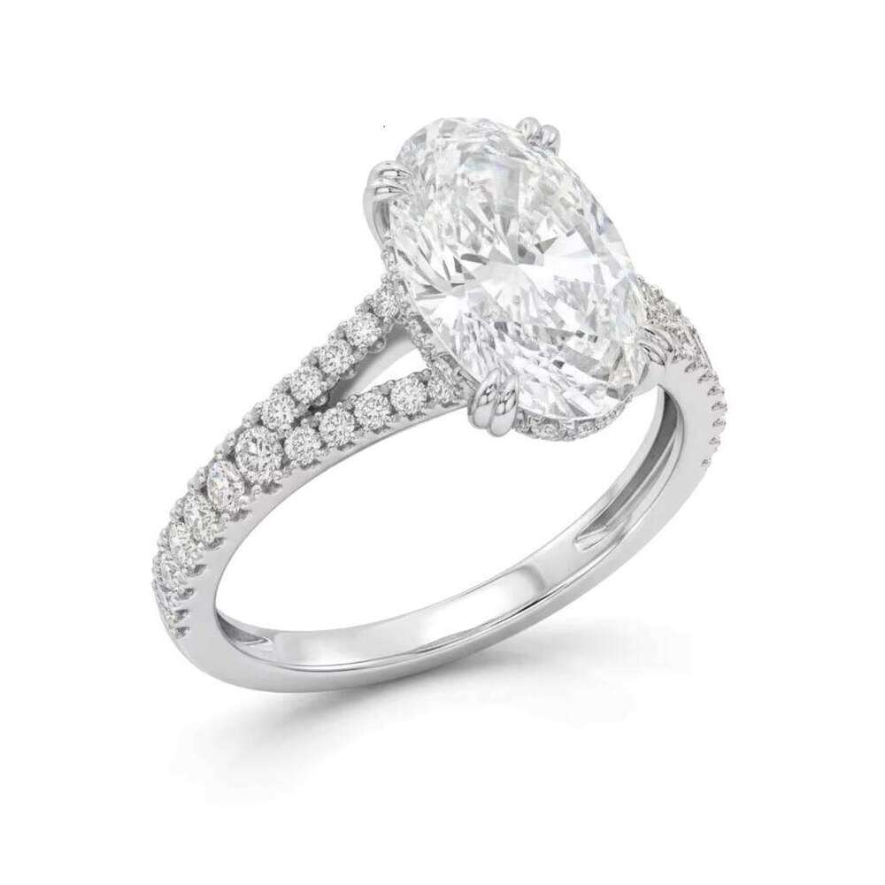 1.5Ct Oval Lab Grown Diamond Split Shank Mobius Infinity Twist Solitaire Ring In 22K Solid Gold