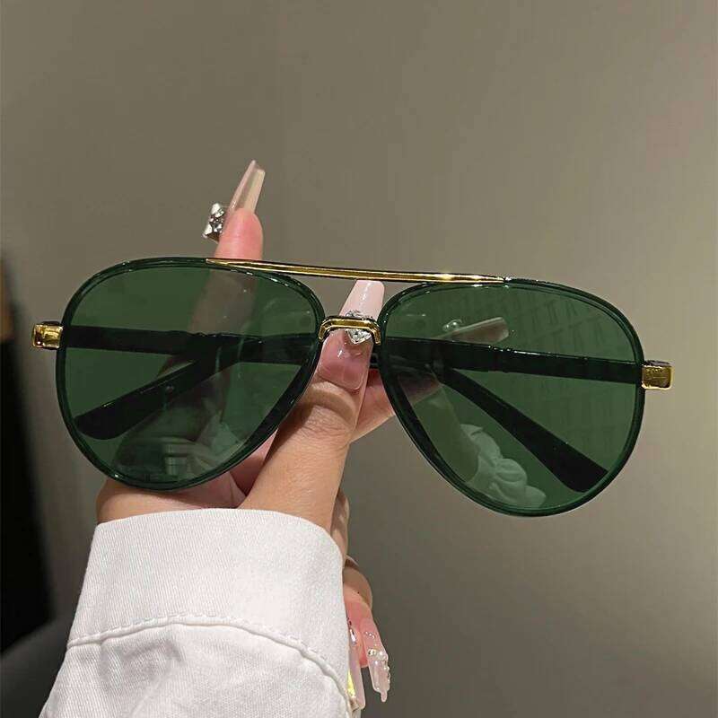 KAMMPT Vintage Pilot Sunglasses Men Fashion Classic Outdoor Casual Shades Women New Trendy Luxury Brand Design Decor Sun Glasses Y260207