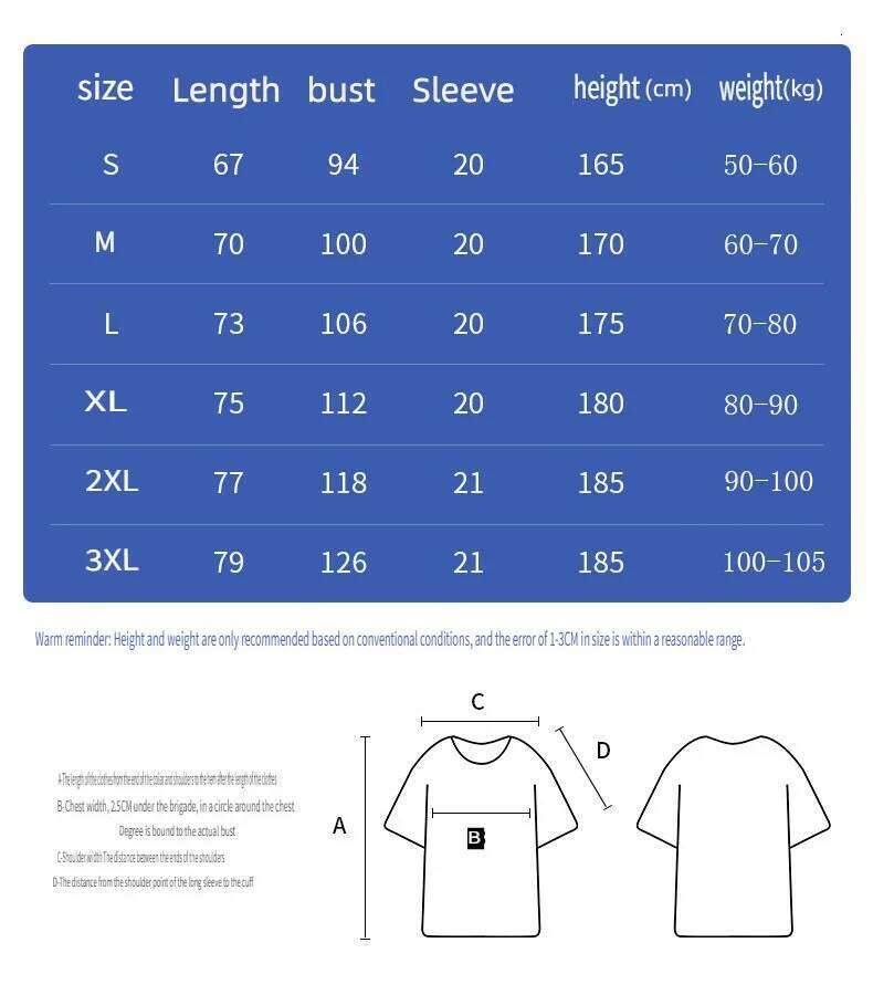 Men's Casual Short-sleeved T-shirt with 100% Cotton Fashion print Tees oversize C260207