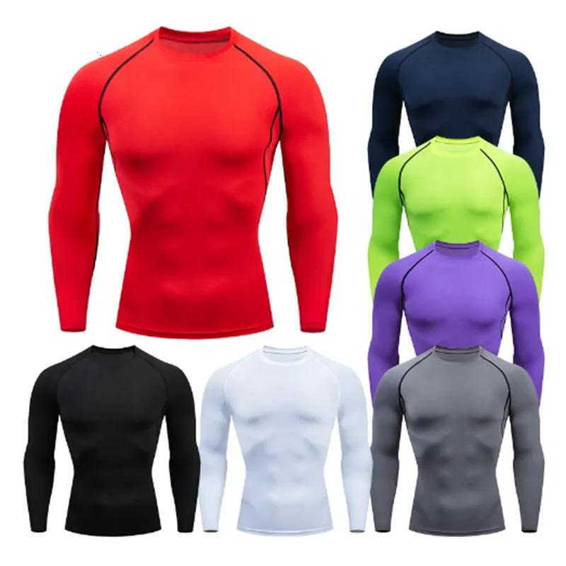 2025 Compression T Shirt Men Summer Sportswear Running T-shirt Elastic Quick Dry Sport Tops Tee Athletic Gym Workout Shirts Men 260122