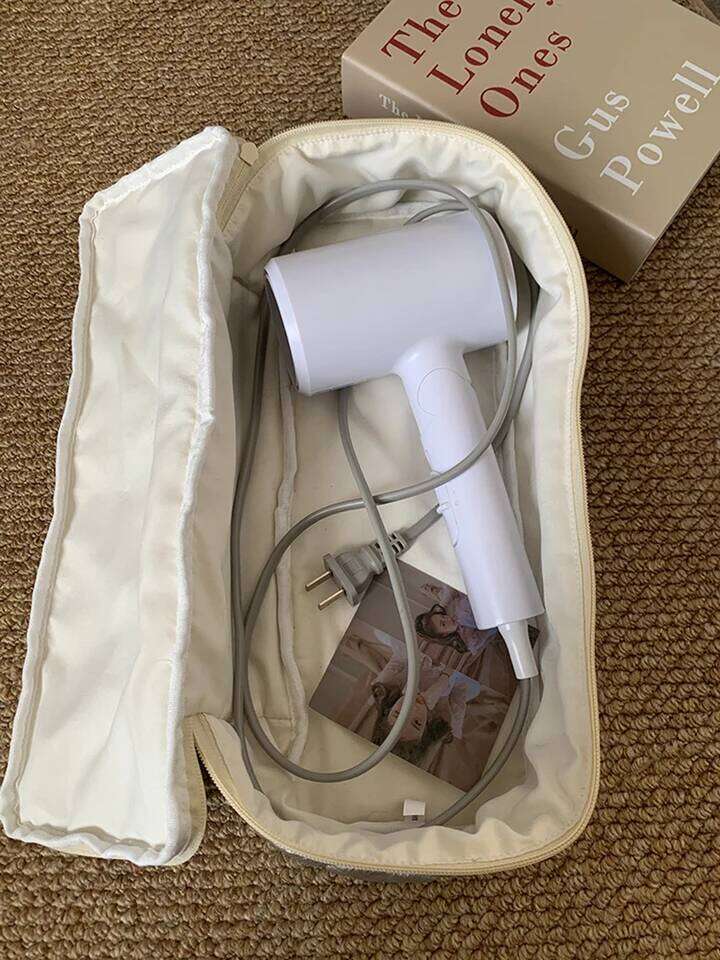 Fashion Large Capacity Hair Dryer Storage Portable Cosmetic Women Makeup Case Toiletry Bag Travel Organizer Y260206