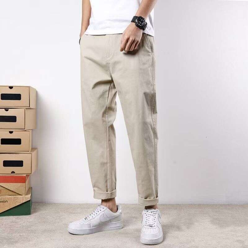 HIQOR Spring Summer Men Pants Loose Comfortable Casual All-match Elastic Man Cotton Trousers Fashion Streetwear Korean Pant