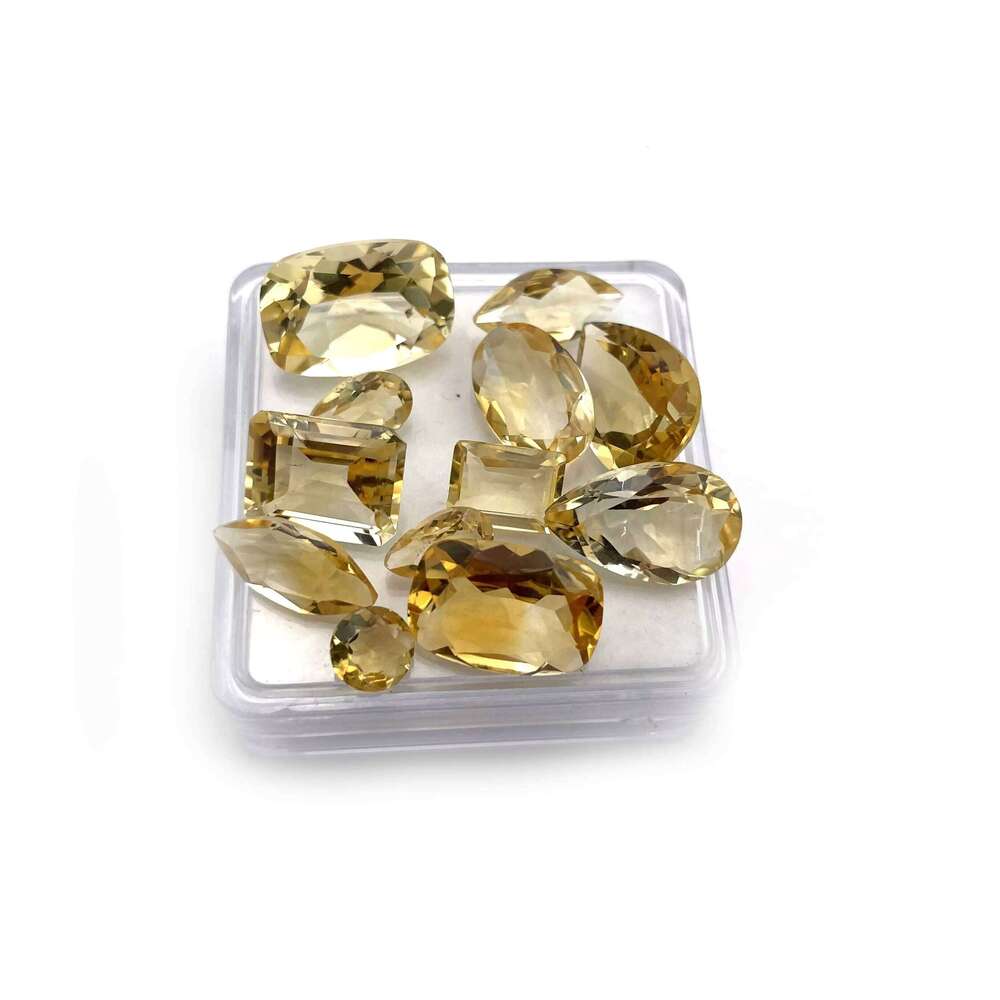 100 CT Natural Citrine Mix Shape And Size Cut Lot For Jewelry Making Loose Gemstone