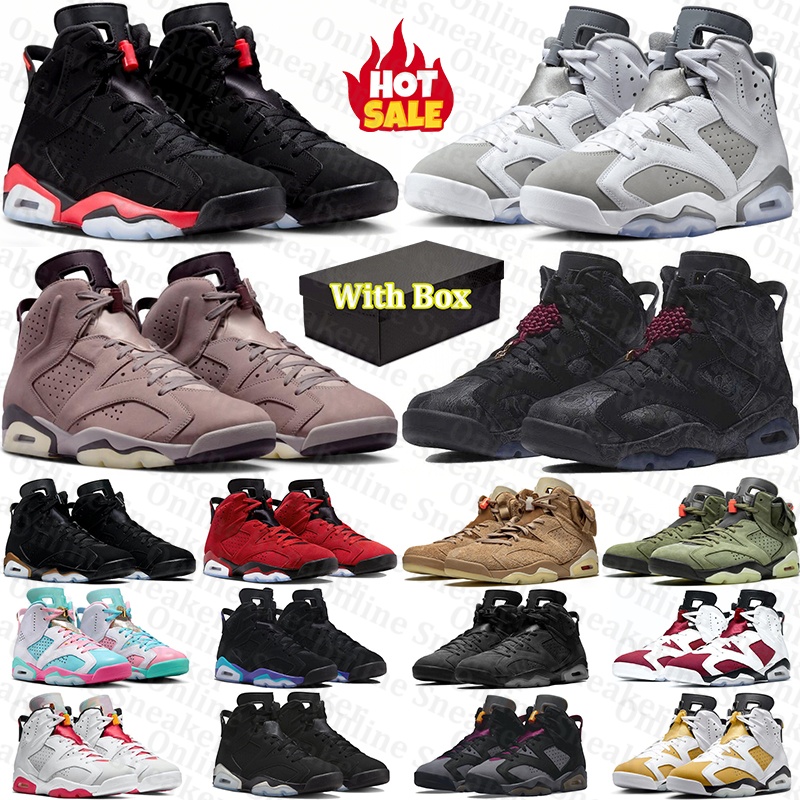 Free Shipping With Box Designer Basketball 6 6s Shoes sneakers for mens men jordan6men Infrared travisscot bin23 Smokey Mauve trainers travi travis fashion