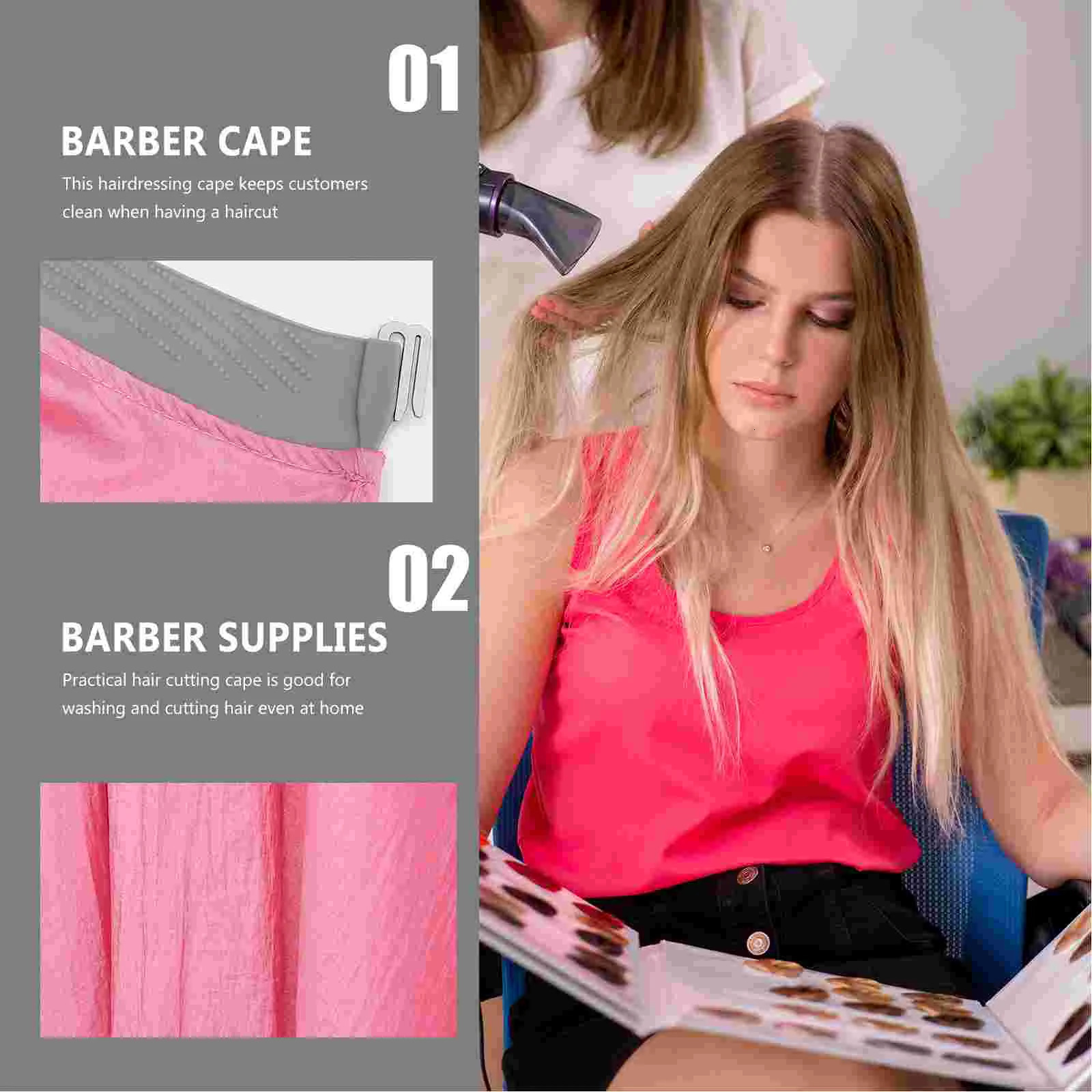 White Hair Cutting Cape Large Size Salon Stylist Wrap Barber Supplies Hairdressing Cape For Waterproof Material Professional Use 260203