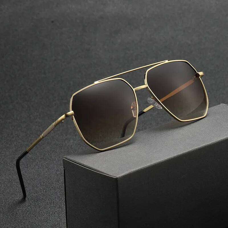 Fashion Men Sunglasses Pilot Classic Driving Sun Glasses Metal Frame Mirror Leisure Fishing Business Men/women Eyeglass UV400 Y260207