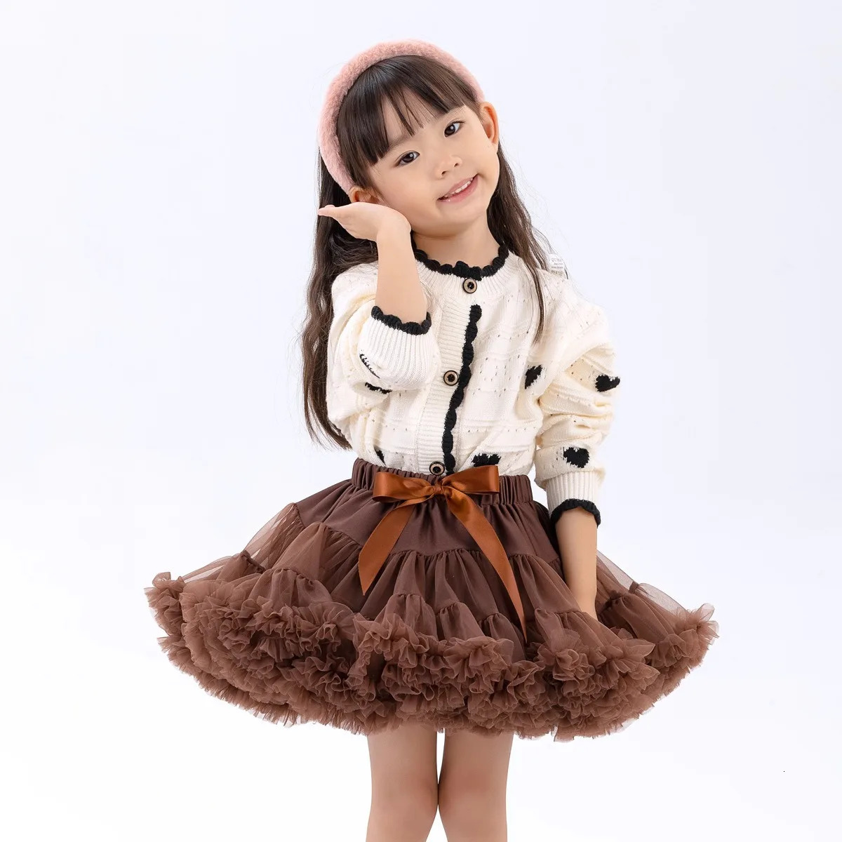 Upgrade Girls Tulle Skirt Baby Children Tutu Pettiskirt Kids Fluffy Ballet Party Princess Girl Clothes 260207