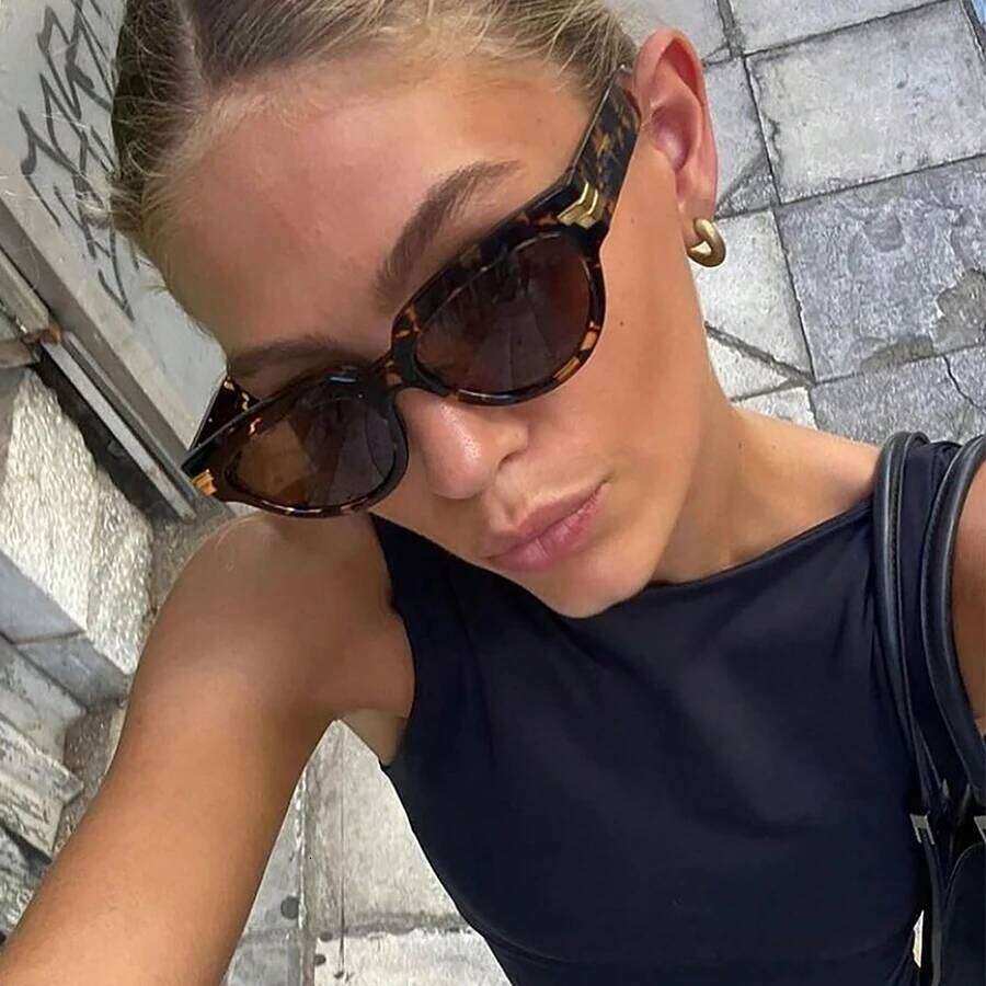 Punk Sunglasses Women Brand Designer Cat Eye Frame Plastic 2025 New Fashion Retro Vintage Accessories Shadow for FemaleUV400 Y260207