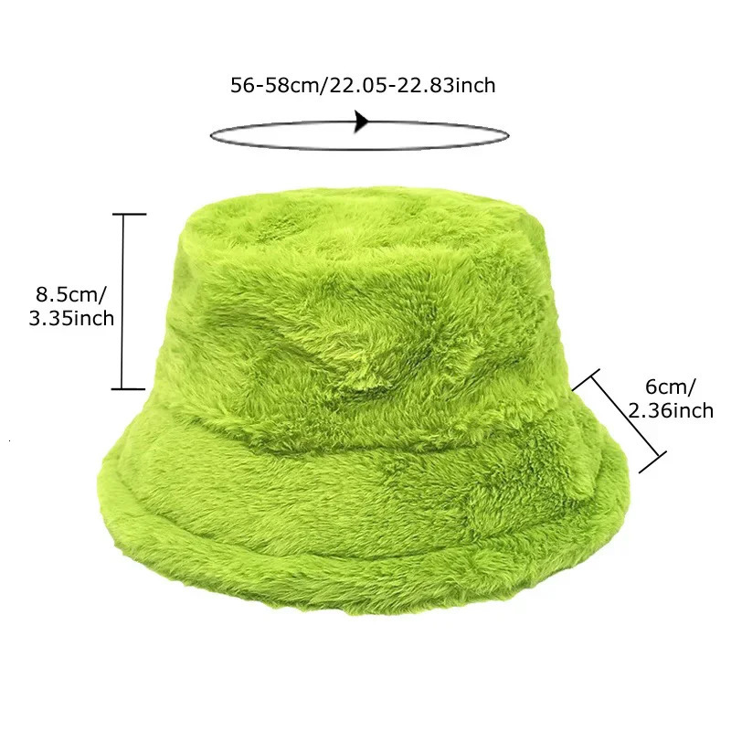 Solid Color Imitation Rabbit Fur Autumn And Winter Fisherman Hat Womens High-quality Warm Hat Outdoor Panama Hat 260202