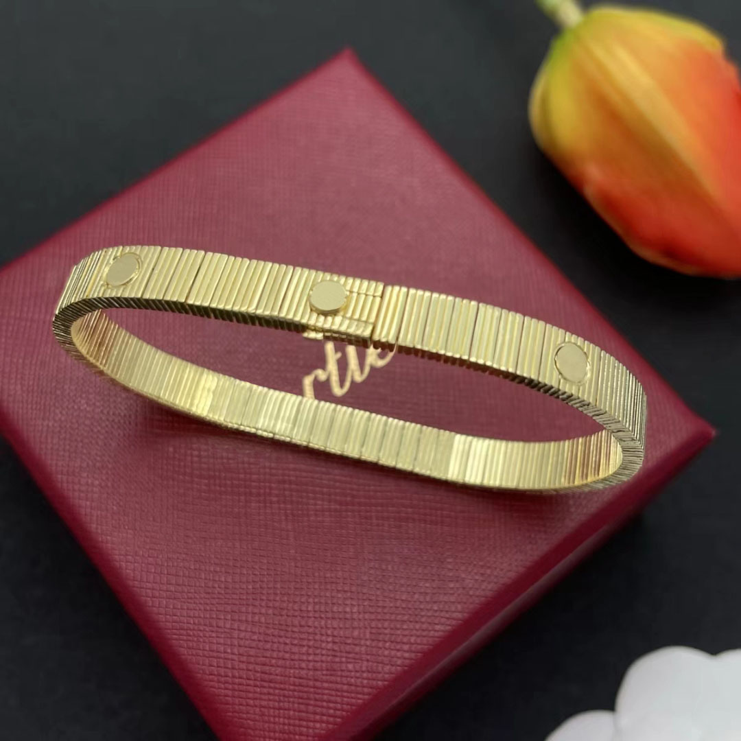 Love Bracelet Luxury Wrist Band Bangle Love Have No Limits Screw Love Stripes Bracelet for Women Mens Bracelet