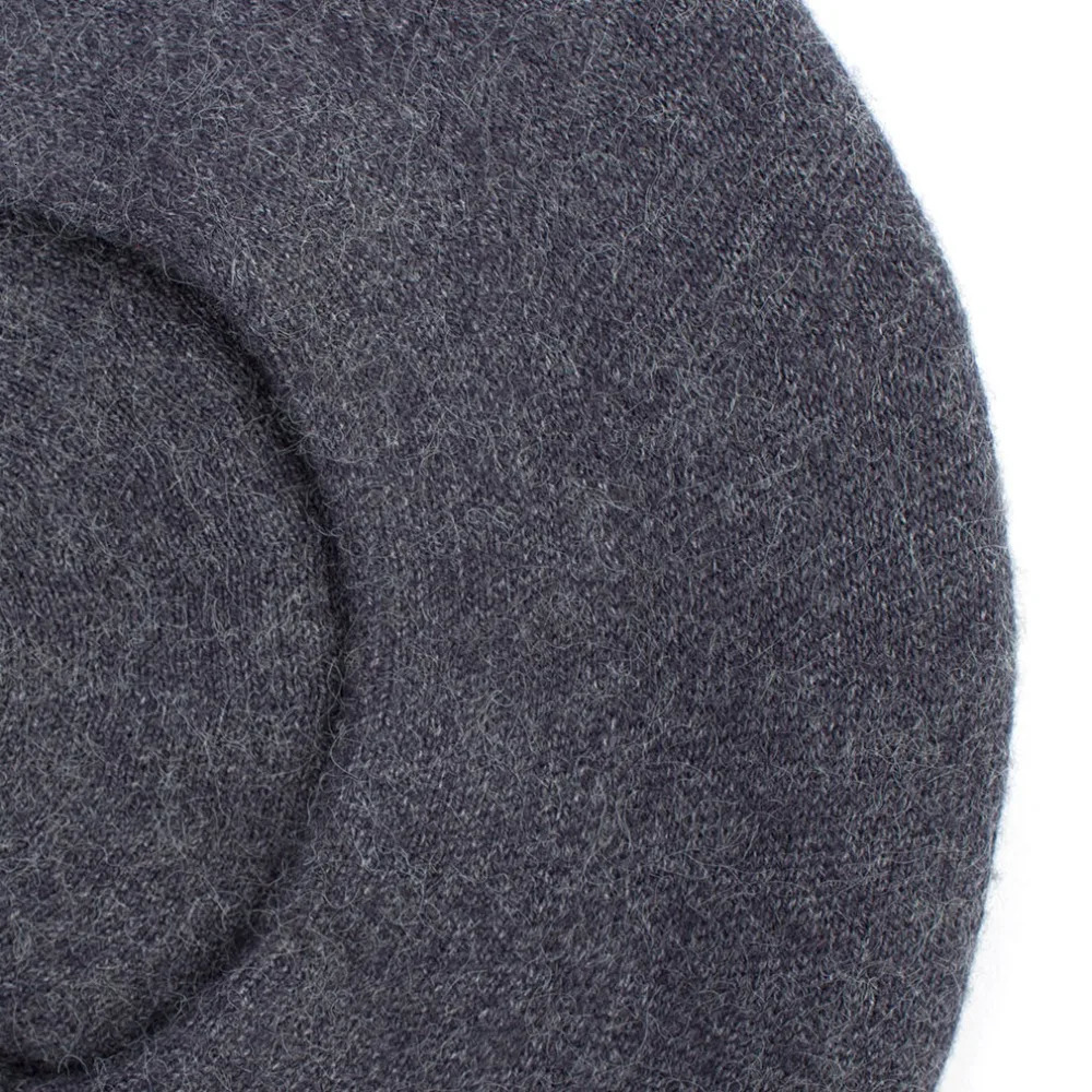 Geebro Women Berets Hat Winter Casual Knitted Wool Berets With Natural Raccoon Fur Pompon Ladies Solid Color Beret Hats GS110 260205