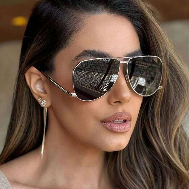 2025 Women Sunglasses Aviation Sung Glasses Retro Female Pilot Driving Travel Outdoor Ins Eyewears Oculos De Sol UV400 Y260207