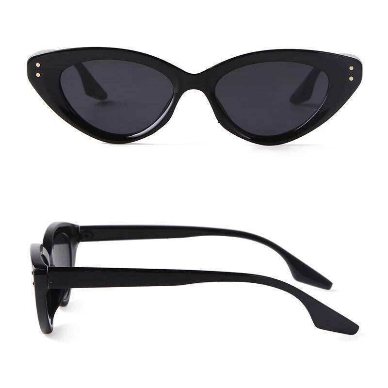 2025 New Fashion Cat Eye Sunglasses Female Retro Shades Colorful Rivet Street Shooting Eyeglasses UV400 Sun Glasses For Women Y260207