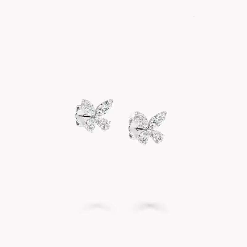 VOAINO Pt950 0.7Ct D Color VVS Lab Grown Marquise Cut Diamond Stud Earrings IGI Certified Trendy Women's Anniversary Gift