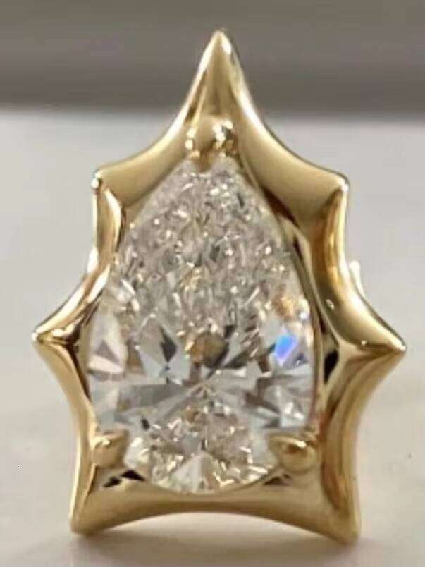 925 Sterling Sliver Moissanite Pear Cut Diamond Stud Earrings