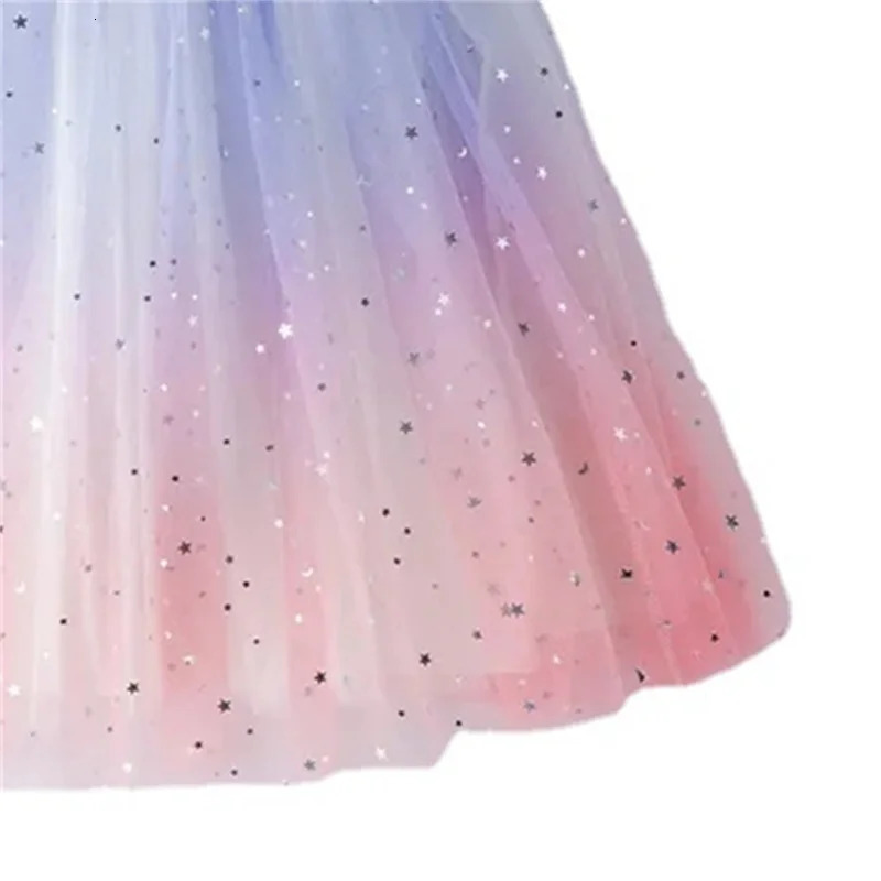 Girls Tutu Skirts Stars Print Princess Petty Dancing Party Skirt Children Gradient Costume Clothes 260207