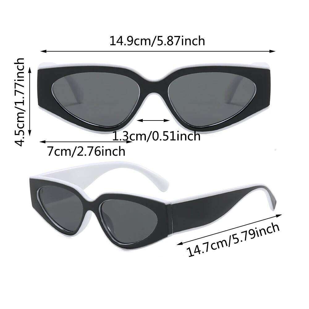 Steampunk Cat Eye Sunglasses Women Men Black-white Frames Trendy Sun Glasses Fashion Retro Vintage Accessories Shades Eyewear Y260207
