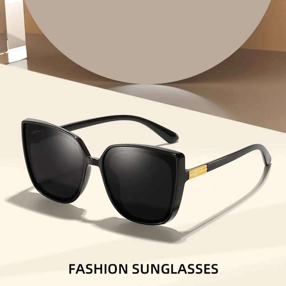Big Frame Cat Eye Sunglasses UV400 Protection Cosplay Camping Fishing Stage Performance Black Shades Eyewear for Women & Men Y260207