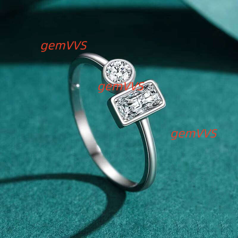 Wholesale Diamond 925 Sterling Silver Simple Zircon Luxury Wedding Ring For Women Engagement Anniversary Party