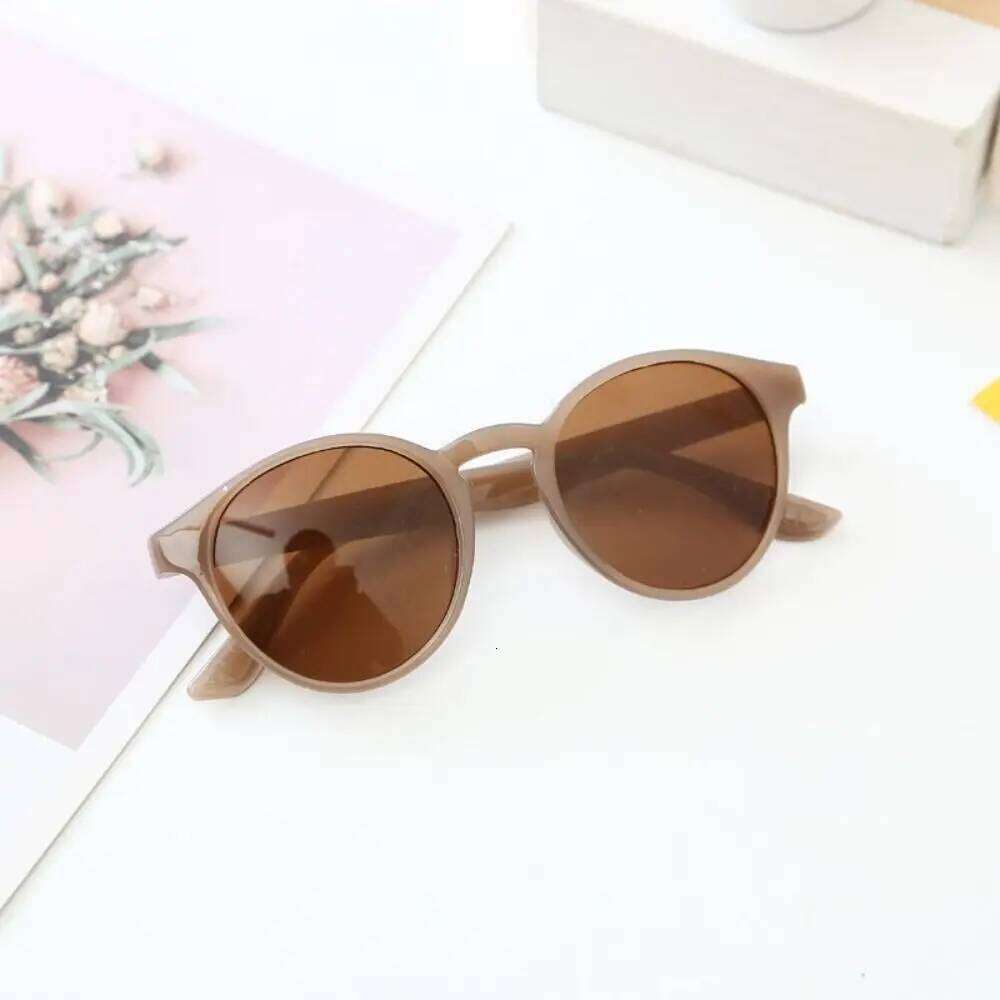 Cute UV400 Streetwear Outdoor Product Sun Glasses Trend Circular Children Sunglasses for Boys and Girls Y260207