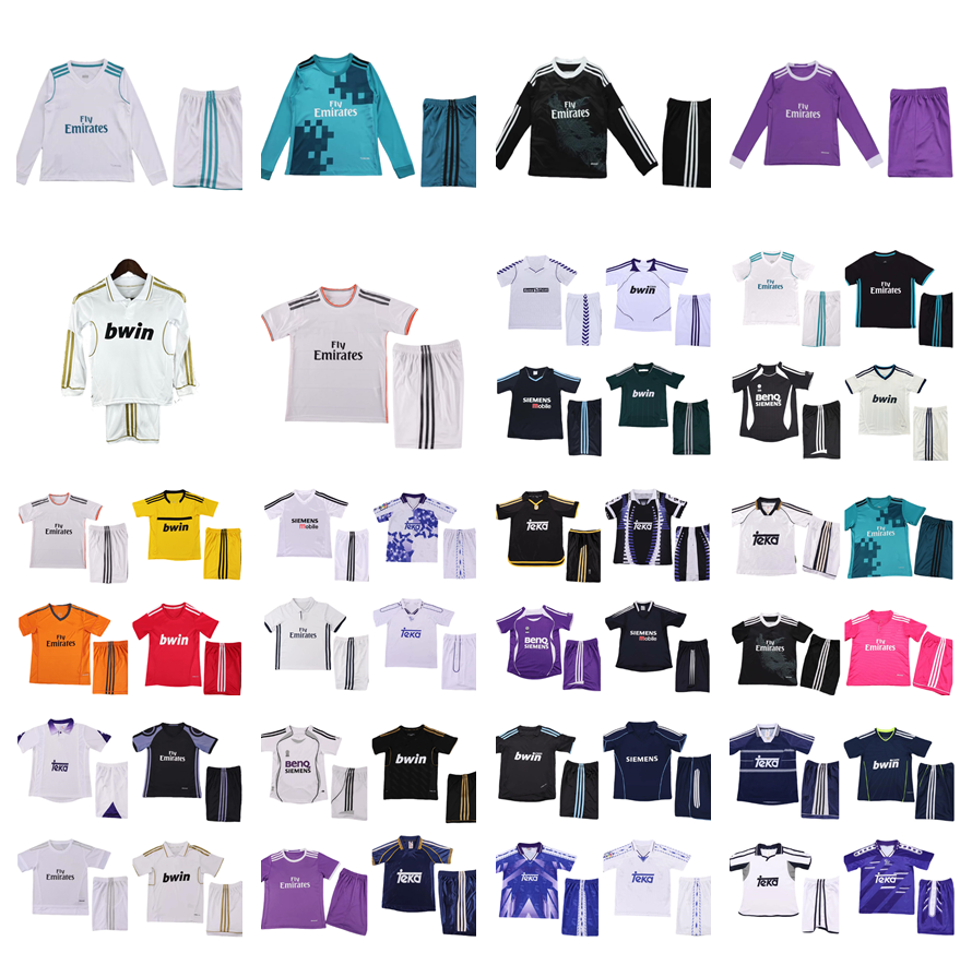 Reals madrid RAUL retro soccer jersey 99 00 01 02 03 04 05 06 07 08 09 10 10 11 12 13 14 15 16 17 18 Ronaldo BENZEMA FIGO ZIDANE MODRIC RAUL BALE KAKA kids vintage football shirt