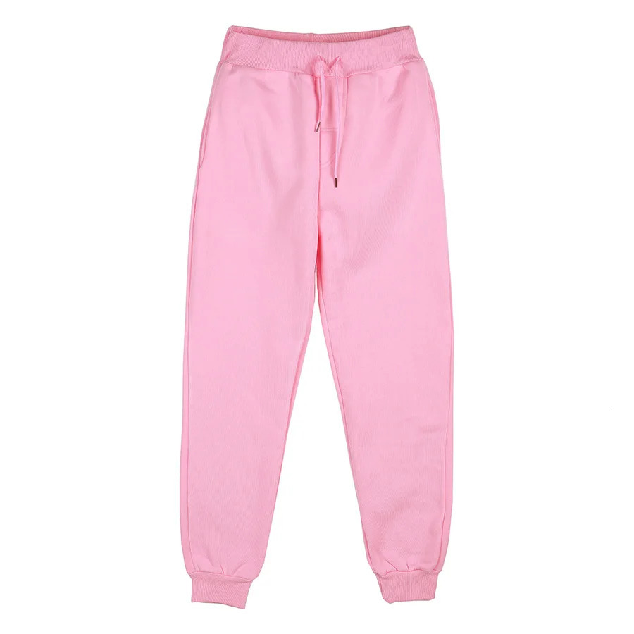 2025 Joggers Sweatpants Men and Women Elastic Waist Lose Casual Trousers white beige pink yellow Hip Hop Mens Sweat Pants 260122