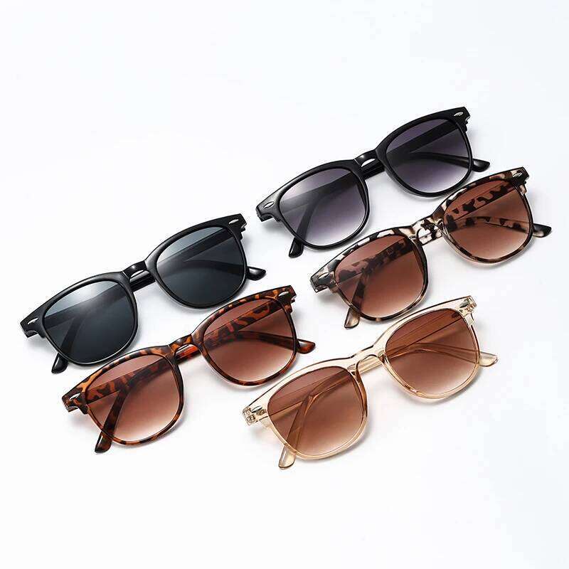 Cycling 2pcs Female High Quality Square Sun Glasses Gradient Lens Sunglasses Luxury Rivet Design Outdoor Driving Eyewear UV400 Y260207