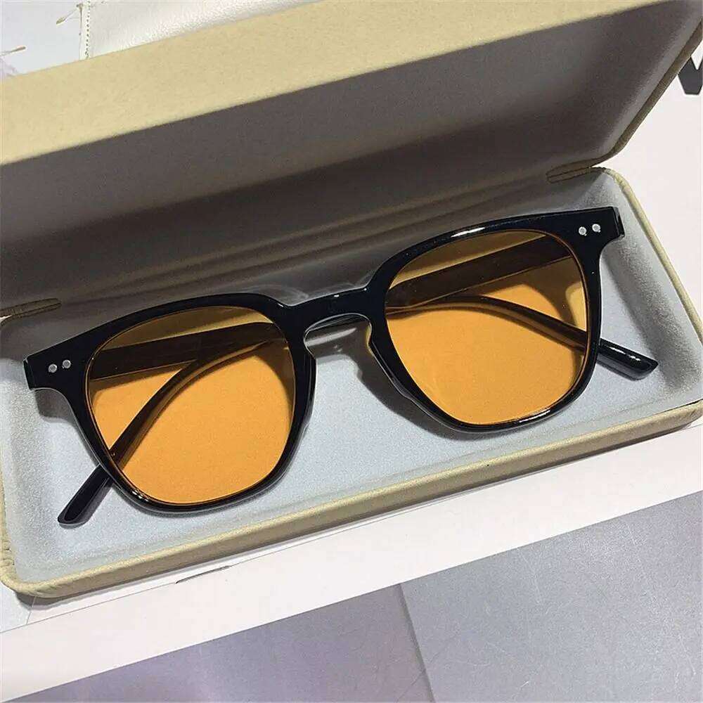 Women's Fashion Sun Glasses Black Vintage Men Shades Square Oversized Sunglasses Y260207