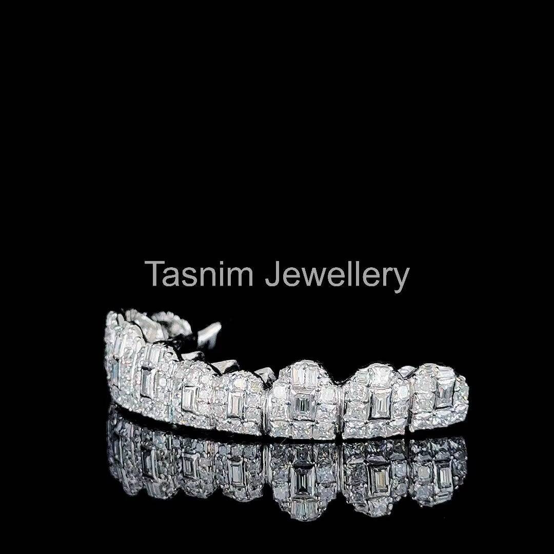 Premium Quality Custom Made Personalized 925 Silver Plated Sterling Moissanite Princess Cut Christian Hip Hop Unisex Wedding