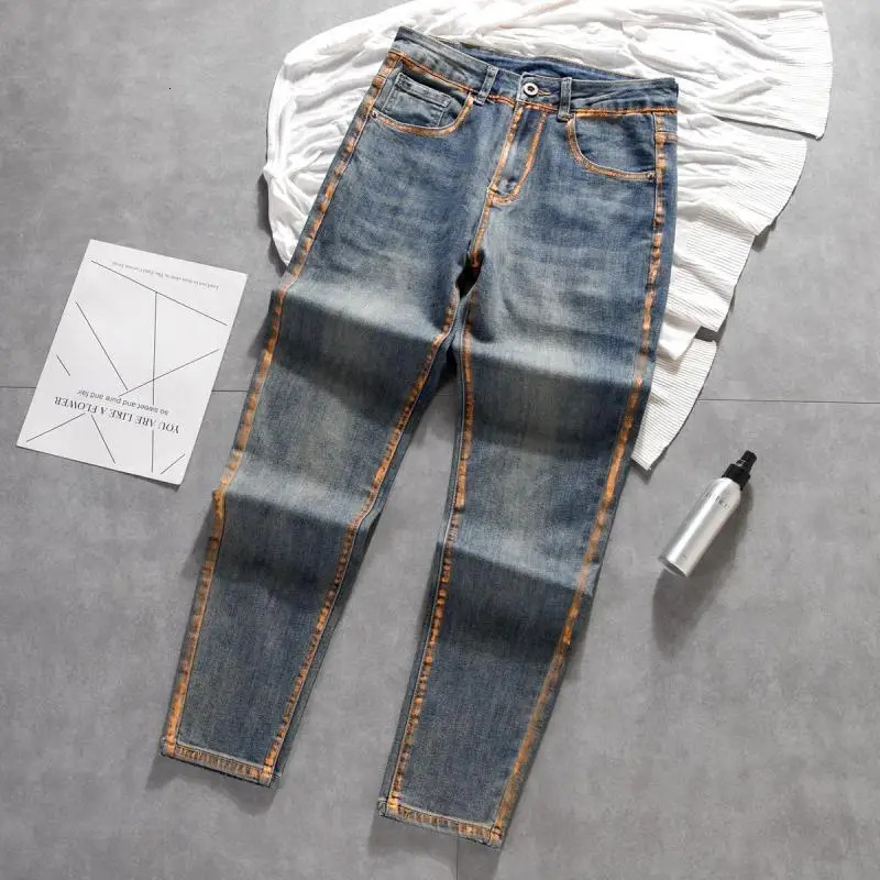 Arrival Harajuku Fashion friend Casual Slim Denim Jeans for Men Spring and Autumn Pencil Pants Male 260122