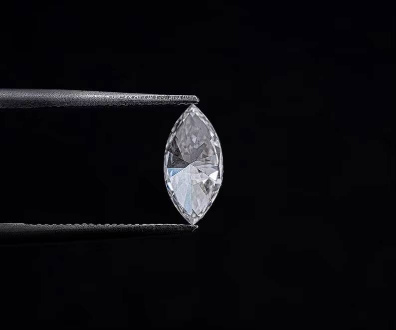 047 CT 82x40mm Lab Grown Laser Drilled Marquise Cut White Diamond IGI Certified OM GEMS for Dainty Ring